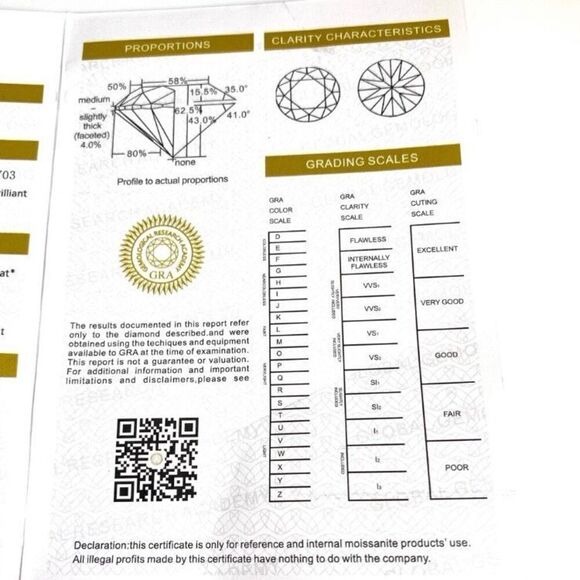 ASE#3 Stunning 1ct Moissanite Diamond & Gold Vermeil Necklace - Picture 11 of 16